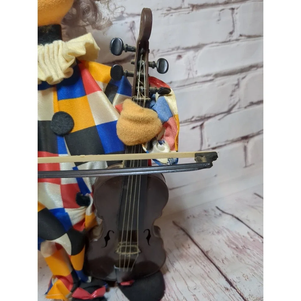 VINTAGE BUB NISTIS Hobo Felt Clown With Violin from‎ Barecelona Spain